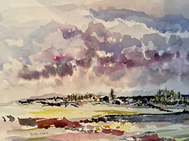 Blue Farm - a painting by Beverley Brenna