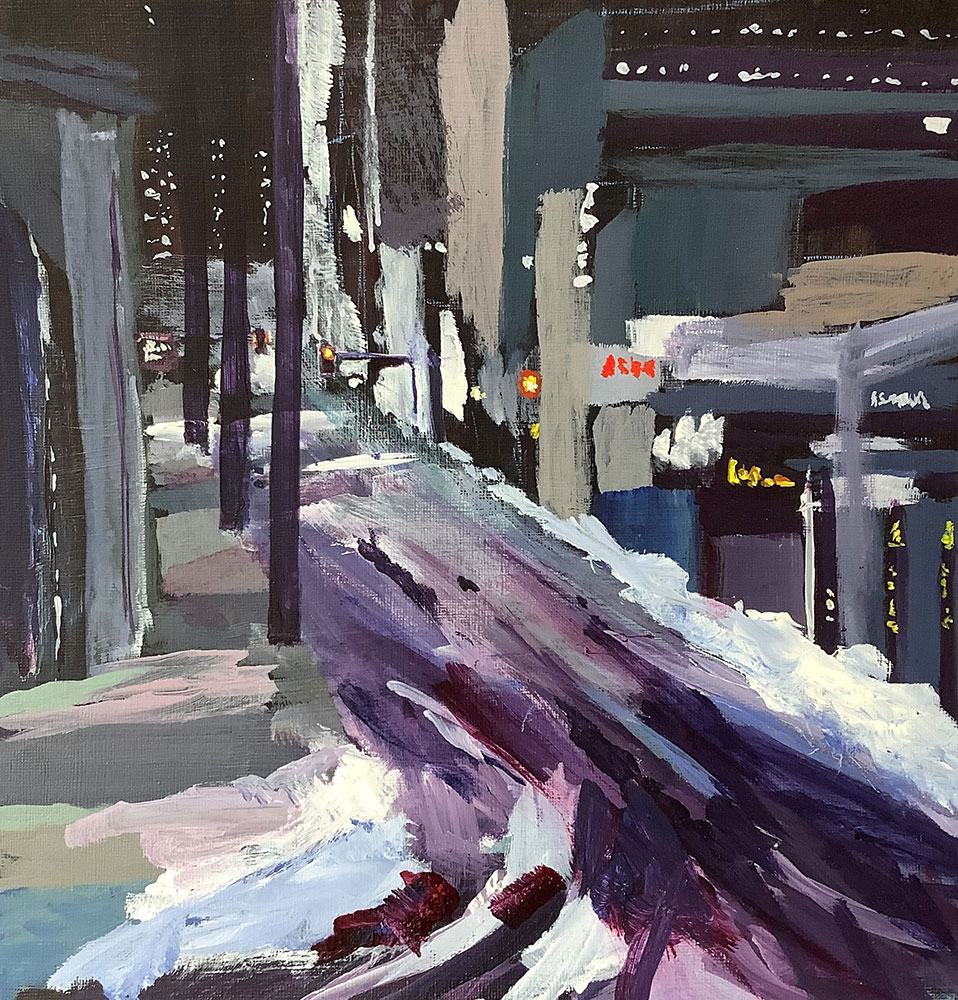 Downtown - a painting by Beverley Brenna
