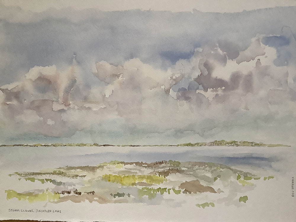 Storm Clouds, JackFish Lake - a painting by Beverley Brenna